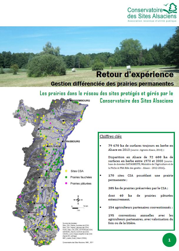 Retour d'expérience sur la gestion différenciée des prairies permanentes
